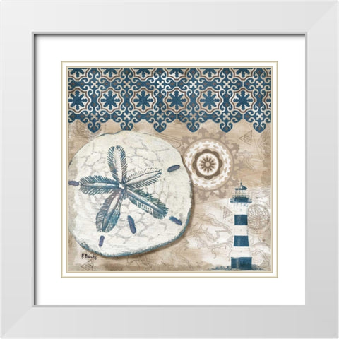 Tide Pool Shells IV White Modern Wood Framed Art Print with Double Matting by Brent, Paul