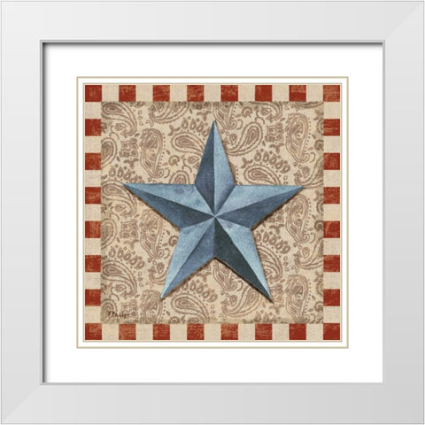 American Barn Star II White Modern Wood Framed Art Print with Double Matting by Brent, Paul