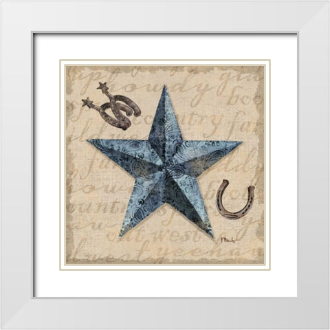 Bandana Barn Star II White Modern Wood Framed Art Print with Double Matting by Brent, Paul