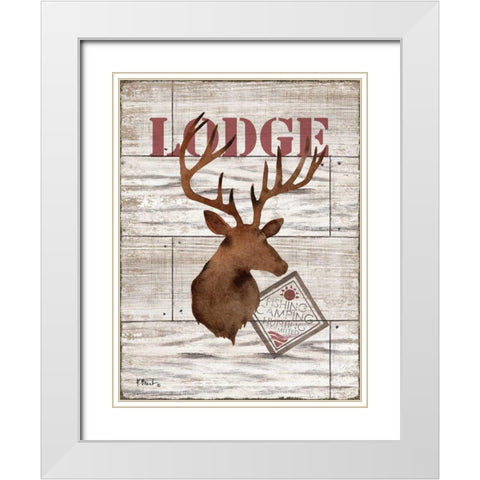 Wilderness Silhouettes I White Modern Wood Framed Art Print with Double Matting by Brent, Paul
