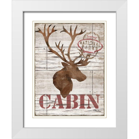Wilderness Silhouettes III White Modern Wood Framed Art Print with Double Matting by Brent, Paul