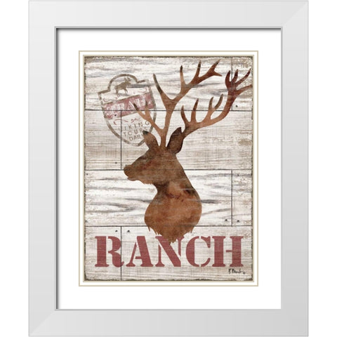 Wilderness Silhouettes IV White Modern Wood Framed Art Print with Double Matting by Brent, Paul