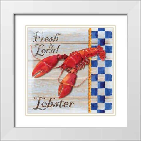 Chesapeake Lobster White Modern Wood Framed Art Print with Double Matting by Brent, Paul
