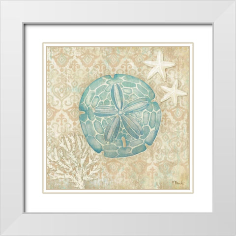 Laguna Shells IV White Modern Wood Framed Art Print with Double Matting by Brent, Paul