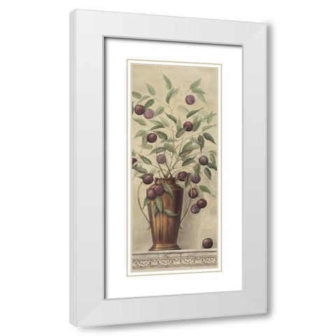 Prunier White Modern Wood Framed Art Print with Double Matting by Brissonnet, Daphne