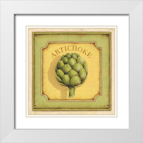Artichoke White Modern Wood Framed Art Print with Double Matting by Brissonnet, Daphne