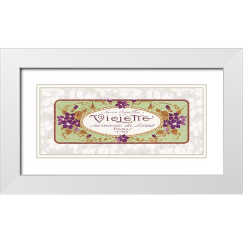 Violette White Modern Wood Framed Art Print with Double Matting by Berman, Susan