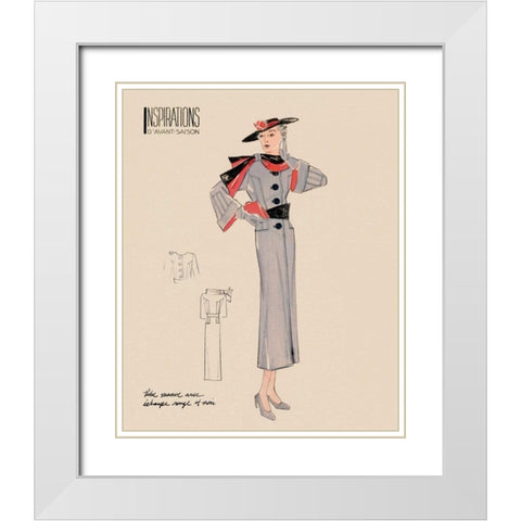 Inspirations IV White Modern Wood Framed Art Print with Double Matting by Berman, Susan