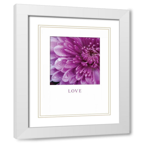 Love White Modern Wood Framed Art Print with Double Matting by Berzel, Erin