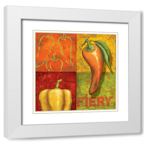 Chili I White Modern Wood Framed Art Print with Double Matting by Corbin, Delphine