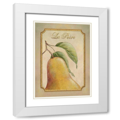 La Poire White Modern Wood Framed Art Print with Double Matting by Corbin, Delphine
