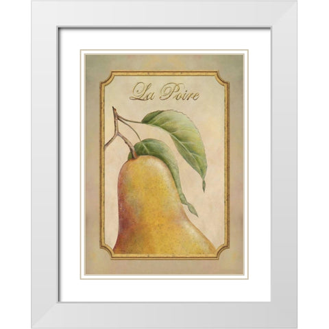 La Poire White Modern Wood Framed Art Print with Double Matting by Corbin, Delphine