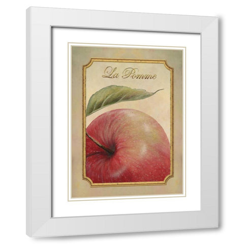 La Pomme White Modern Wood Framed Art Print with Double Matting by Corbin, Delphine