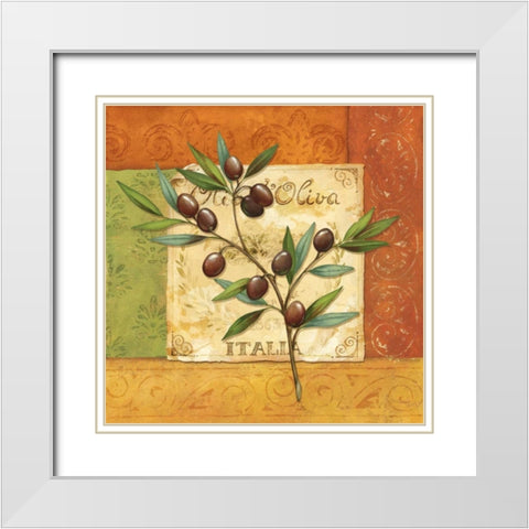 Olives du Midi II White Modern Wood Framed Art Print with Double Matting by Corbin, Delphine