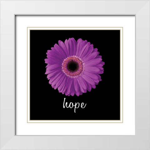 Hope Daisy White Modern Wood Framed Art Print with Double Matting by Christensen, Jim