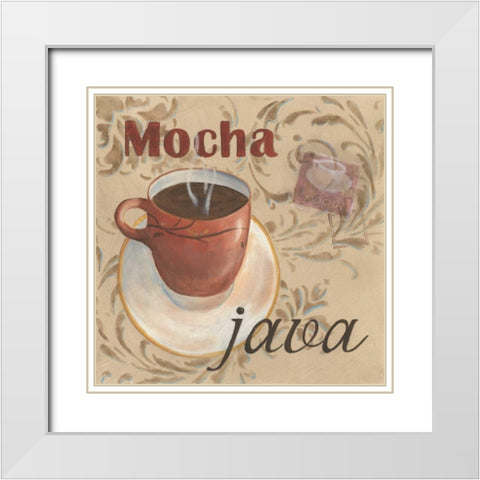 Mocha Java White Modern Wood Framed Art Print with Double Matting by Davis, Paige