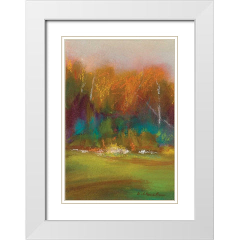 Fall Woods II White Modern Wood Framed Art Print with Double Matting by Dilbeck, Nikki