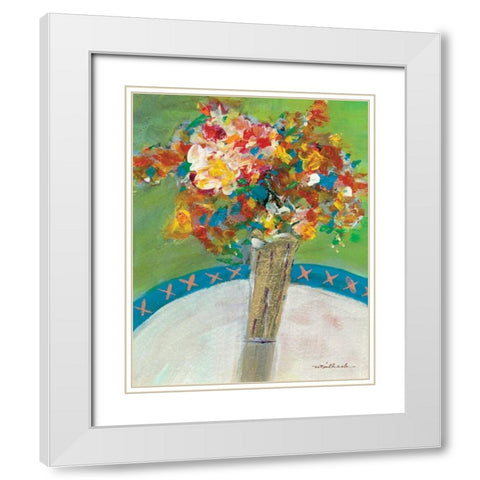 Bouquet White Modern Wood Framed Art Print with Double Matting by Dilbeck, Nikki
