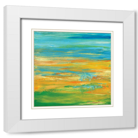 Summer White Modern Wood Framed Art Print with Double Matting by Dilbeck, Nikki