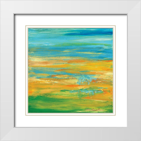 Summer White Modern Wood Framed Art Print with Double Matting by Dilbeck, Nikki