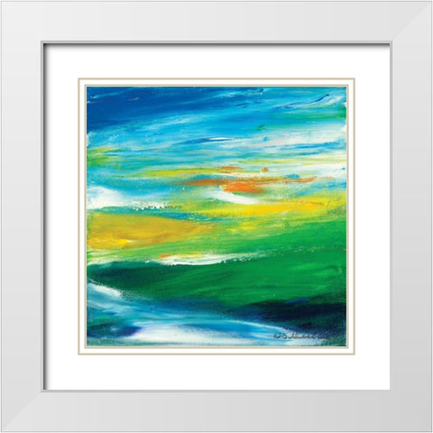 Spring White Modern Wood Framed Art Print with Double Matting by Dilbeck, Nikki