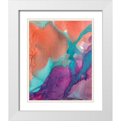 Plum White Modern Wood Framed Art Print with Double Matting by Dilbeck, Nikki