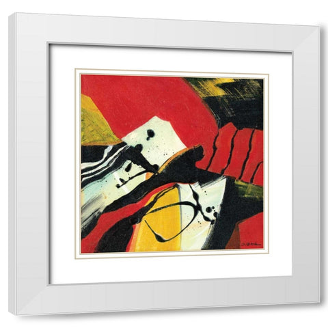 Zowee I White Modern Wood Framed Art Print with Double Matting by Dilbeck, Nikki