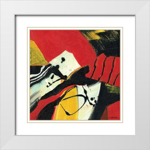 Zowee I White Modern Wood Framed Art Print with Double Matting by Dilbeck, Nikki