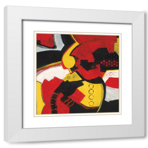 Zowee II White Modern Wood Framed Art Print with Double Matting by Dilbeck, Nikki