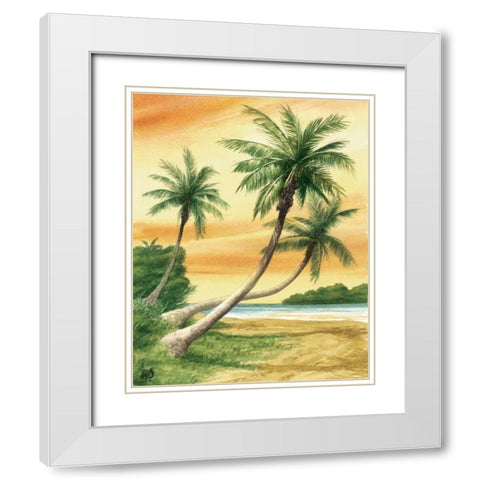 Tropical Dream II White Modern Wood Framed Art Print with Double Matting by Duke, William