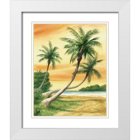 Tropical Dream II White Modern Wood Framed Art Print with Double Matting by Duke, William