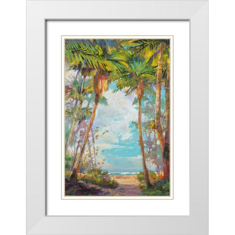 Path to Paridise I White Modern Wood Framed Art Print with Double Matting by Delanty, Rick