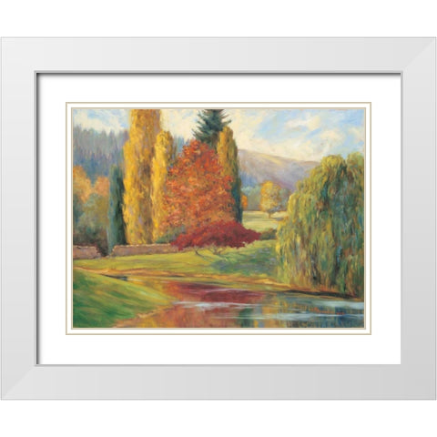 Natures Splendor I White Modern Wood Framed Art Print with Double Matting by Fermanis, Pamela