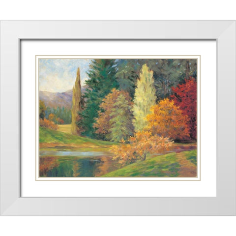 Natures Splendor II White Modern Wood Framed Art Print with Double Matting by Fermanis, Pamela