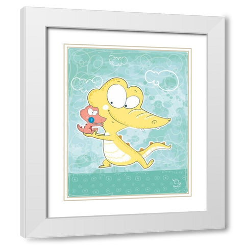 Kuchi-koo White Modern Wood Framed Art Print with Double Matting by Blue Fish