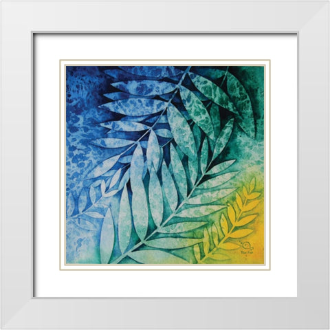 Autumn Hues II White Modern Wood Framed Art Print with Double Matting by Blue Fish