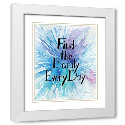 Every Day Beauty White Modern Wood Framed Art Print with Double Matting by Frazer, Amy