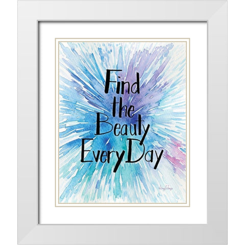 Every Day Beauty White Modern Wood Framed Art Print with Double Matting by Frazer, Amy