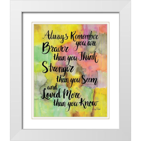 Braver Than You Think White Modern Wood Framed Art Print with Double Matting by Frazer, Amy