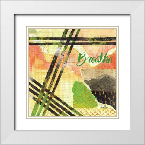 Mountains Breathe White Modern Wood Framed Art Print with Double Matting by Frazer, Amy