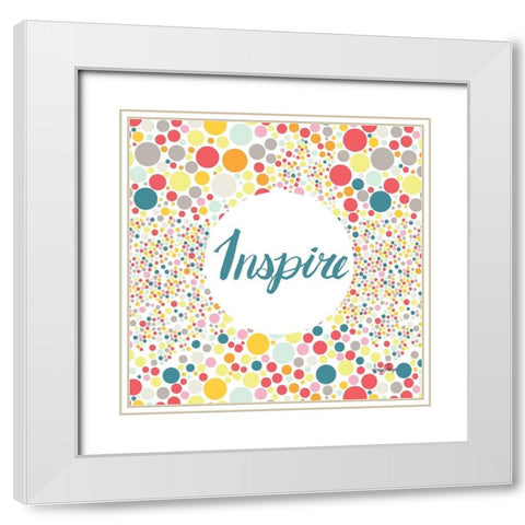 Inspire White Modern Wood Framed Art Print with Double Matting by Frazer, Amy