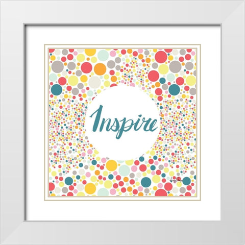 Inspire White Modern Wood Framed Art Print with Double Matting by Frazer, Amy