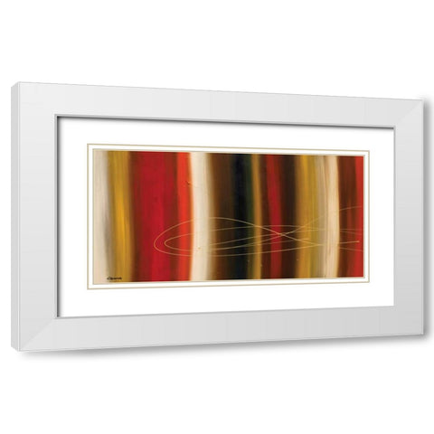 Gold Rush White Modern Wood Framed Art Print with Double Matting by Guedez, Carmen
