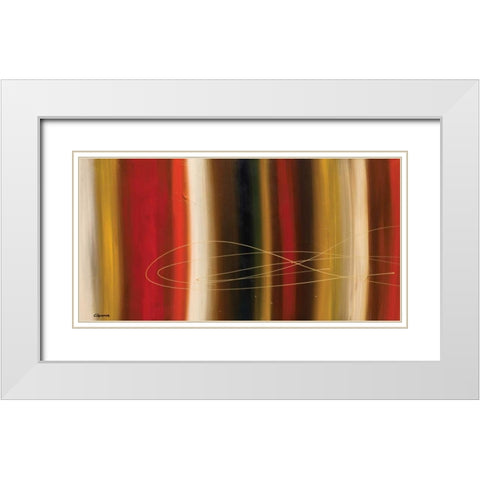 Gold Rush White Modern Wood Framed Art Print with Double Matting by Guedez, Carmen
