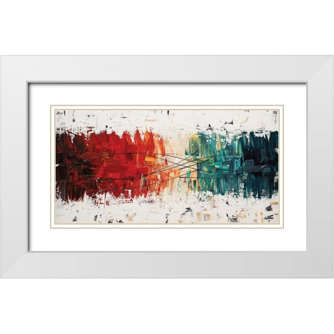 Crystal Clear I White Modern Wood Framed Art Print with Double Matting by Guedez, Carmen
