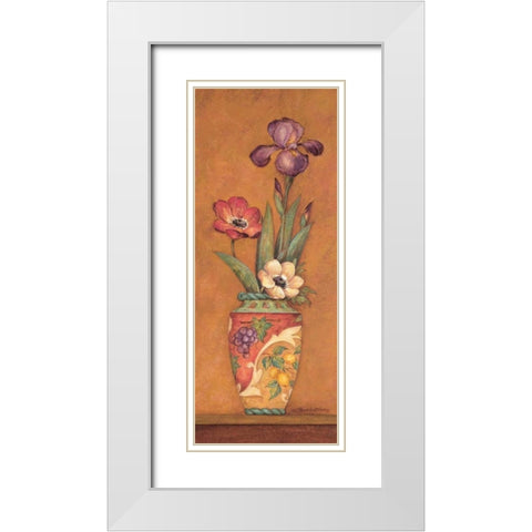 Pavan I White Modern Wood Framed Art Print with Double Matting by Gladding, Pamela
