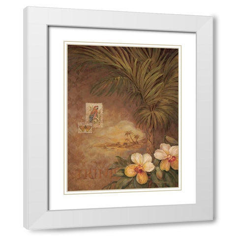 West Indies Sunset II White Modern Wood Framed Art Print with Double Matting by Gladding, Pamela