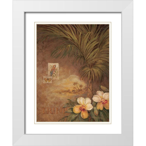 West Indies Sunset II White Modern Wood Framed Art Print with Double Matting by Gladding, Pamela