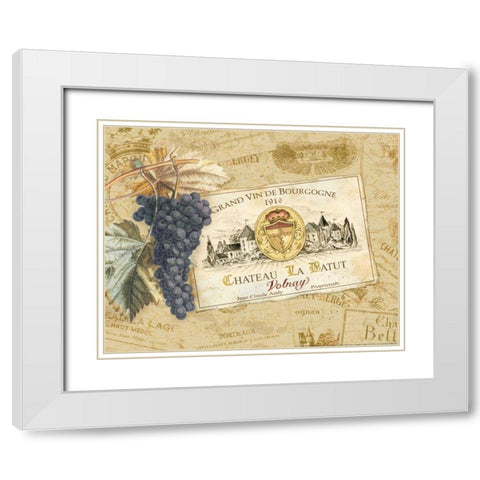 Chateau La Batut White Modern Wood Framed Art Print with Double Matting by Gladding, Pamela