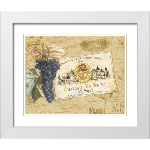 Chateau La Batut White Modern Wood Framed Art Print with Double Matting by Gladding, Pamela